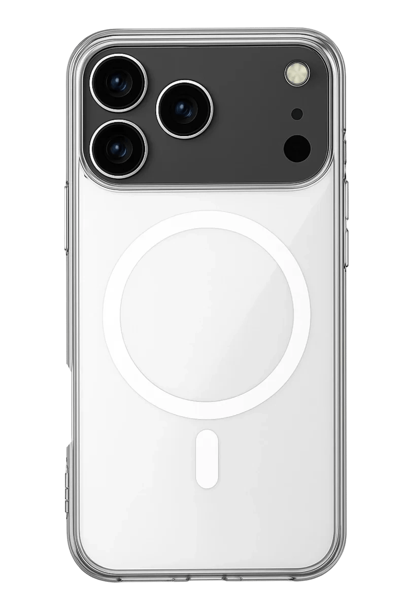 Apple iPhone 17 Pro Max Kılıf Magneticsafe Şeffaf Silikon - Şeffaf