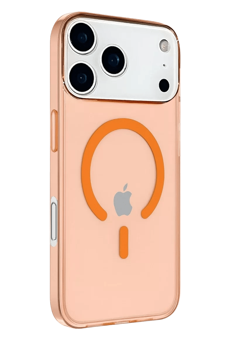 Apple iPhone 17 Pro Max Kılıf Pc Real Magsafe Kapak - Turuncu