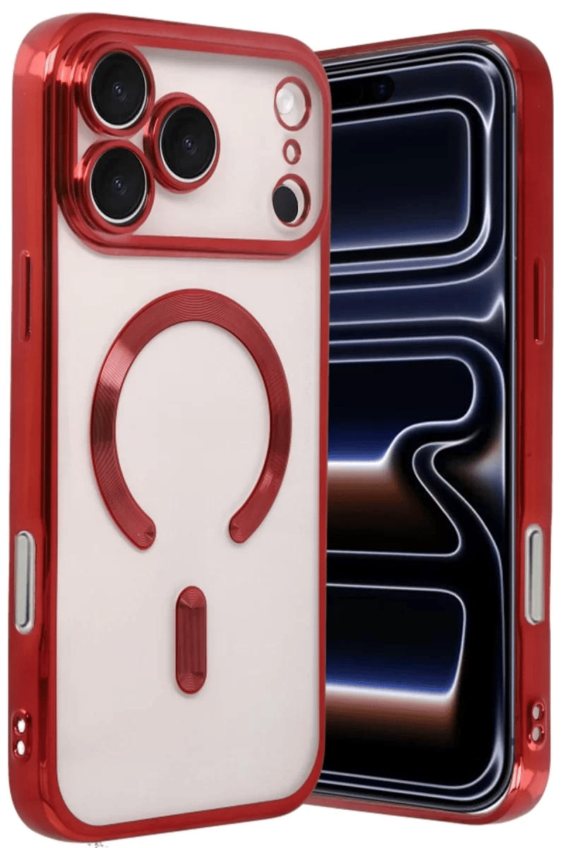 Apple iPhone 17 Pro Max Kross Magneticsafe Kapak - Kırmızı