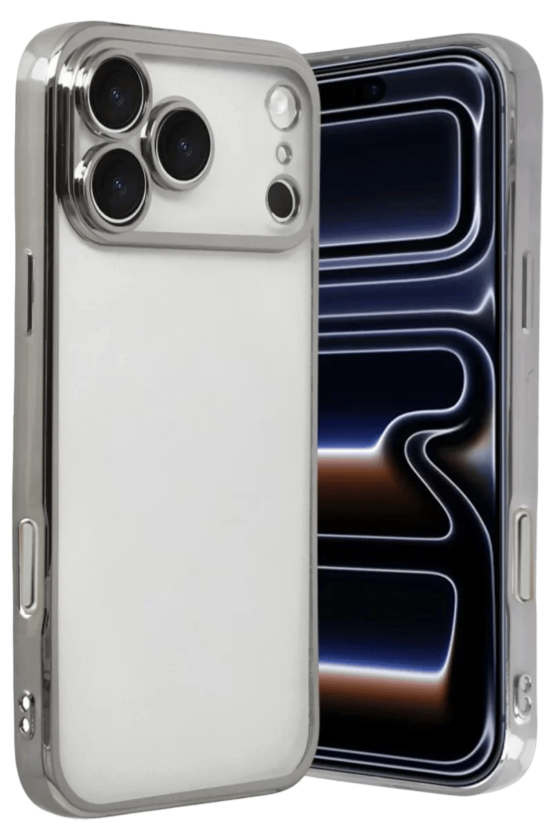 Apple iPhone 17 Pro Max Lensli Silikon - Gümüş