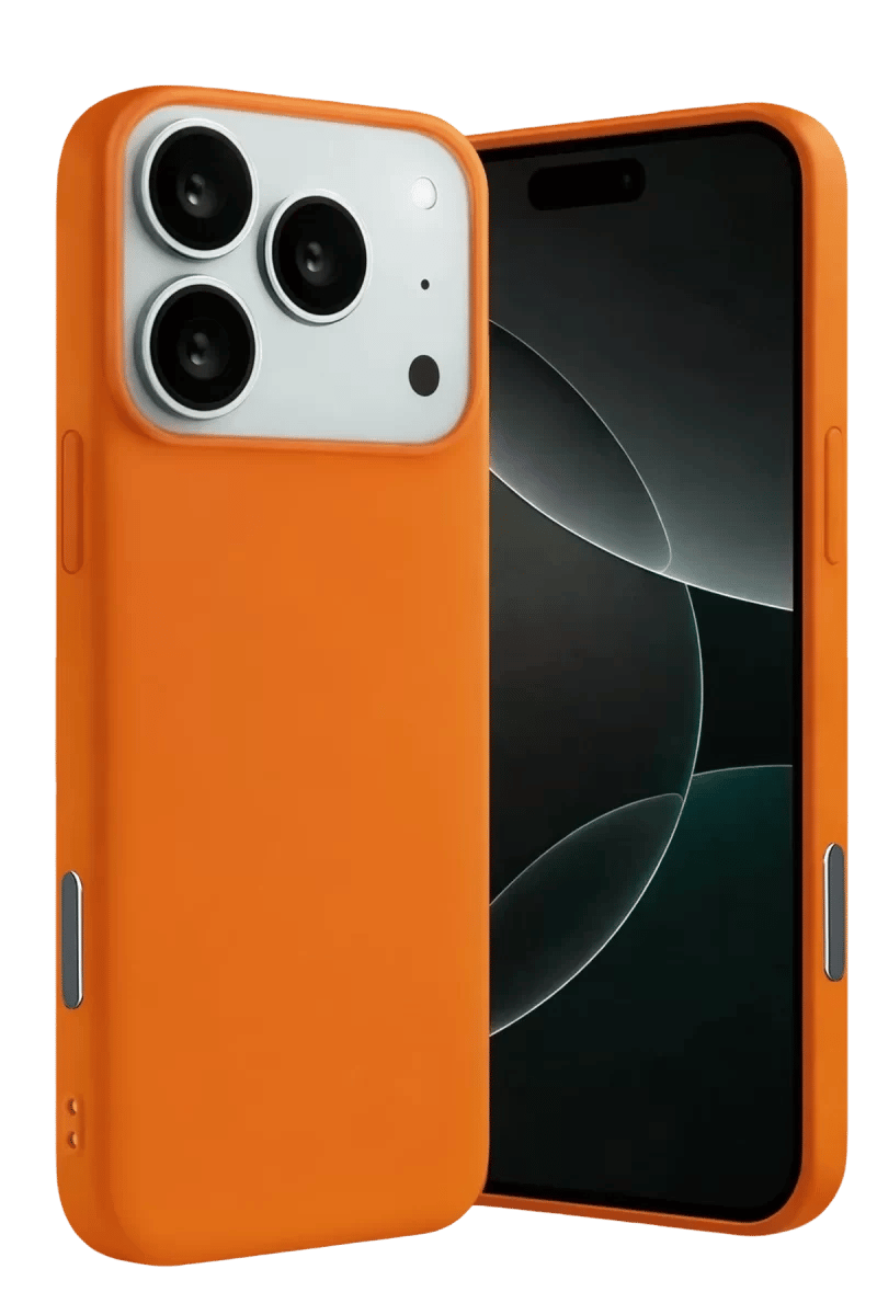 Apple iPhone 17 Pro Max Nano içi Kadife Silikon - Turuncu