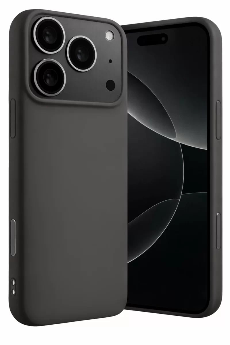 Apple iPhone 17 Pro Max Nano içi Kadife Silikon - Gri