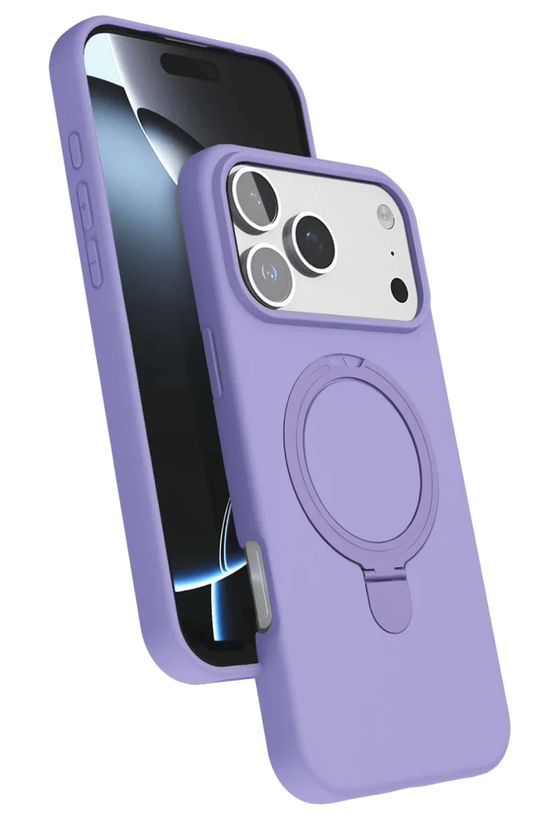 Apple iPhone 17 Pro Max Regal Magsafe Standlı Kapak - Lila