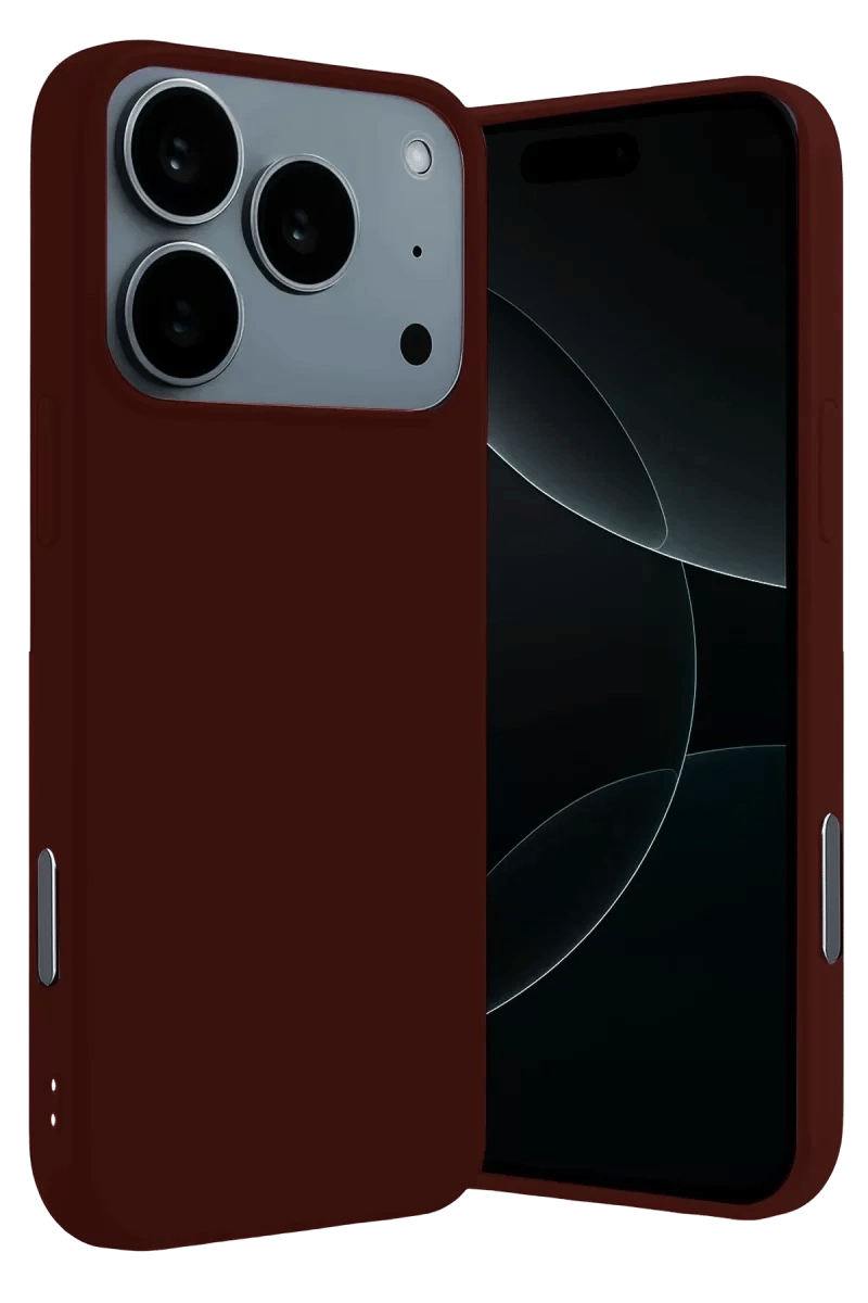 Apple iPhone 17 Pro Nano içi Kadife Silikon - Bordo