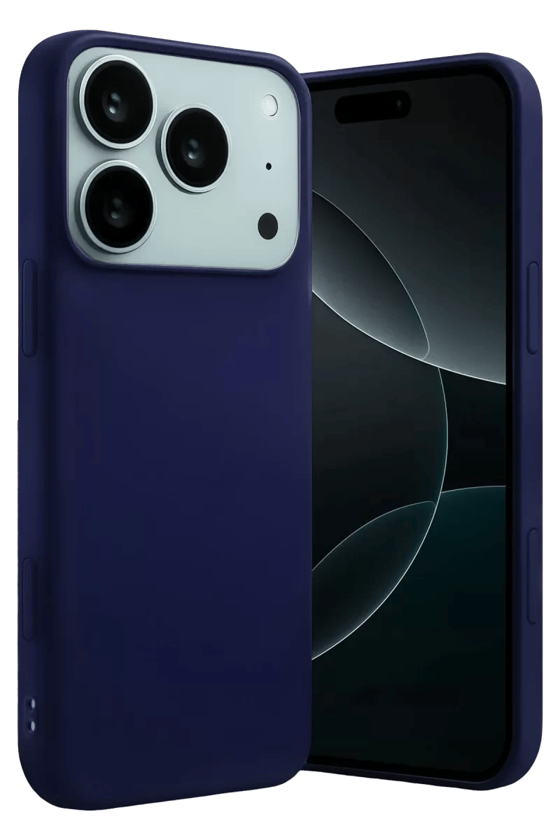 Apple iPhone 17 Pro Nano içi Kadife Silikon - Lacivert
