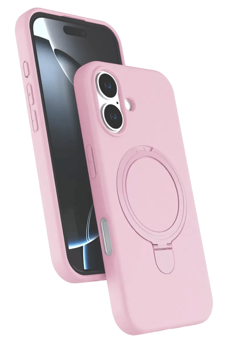 Apple iPhone 17 Regal Magsafe Standlı Kapak - Açık Pembe