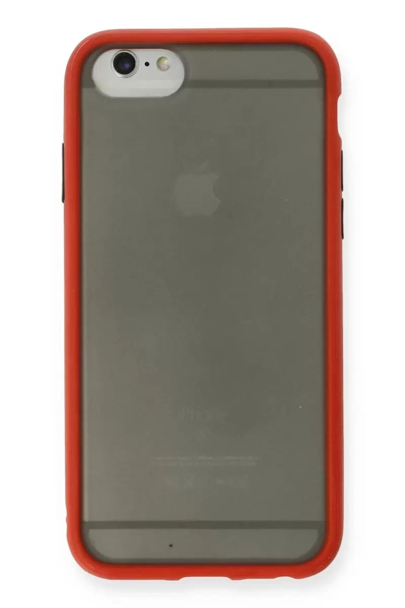 Apple iPhone 6 Kılıf Montreal Silikon Kapak - Kırmızı