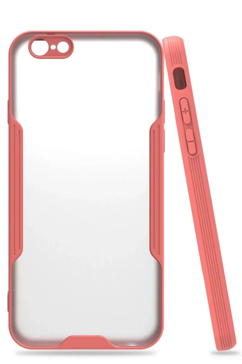 Apple iPhone 6 Kılıf Platin Silikon - Pembe