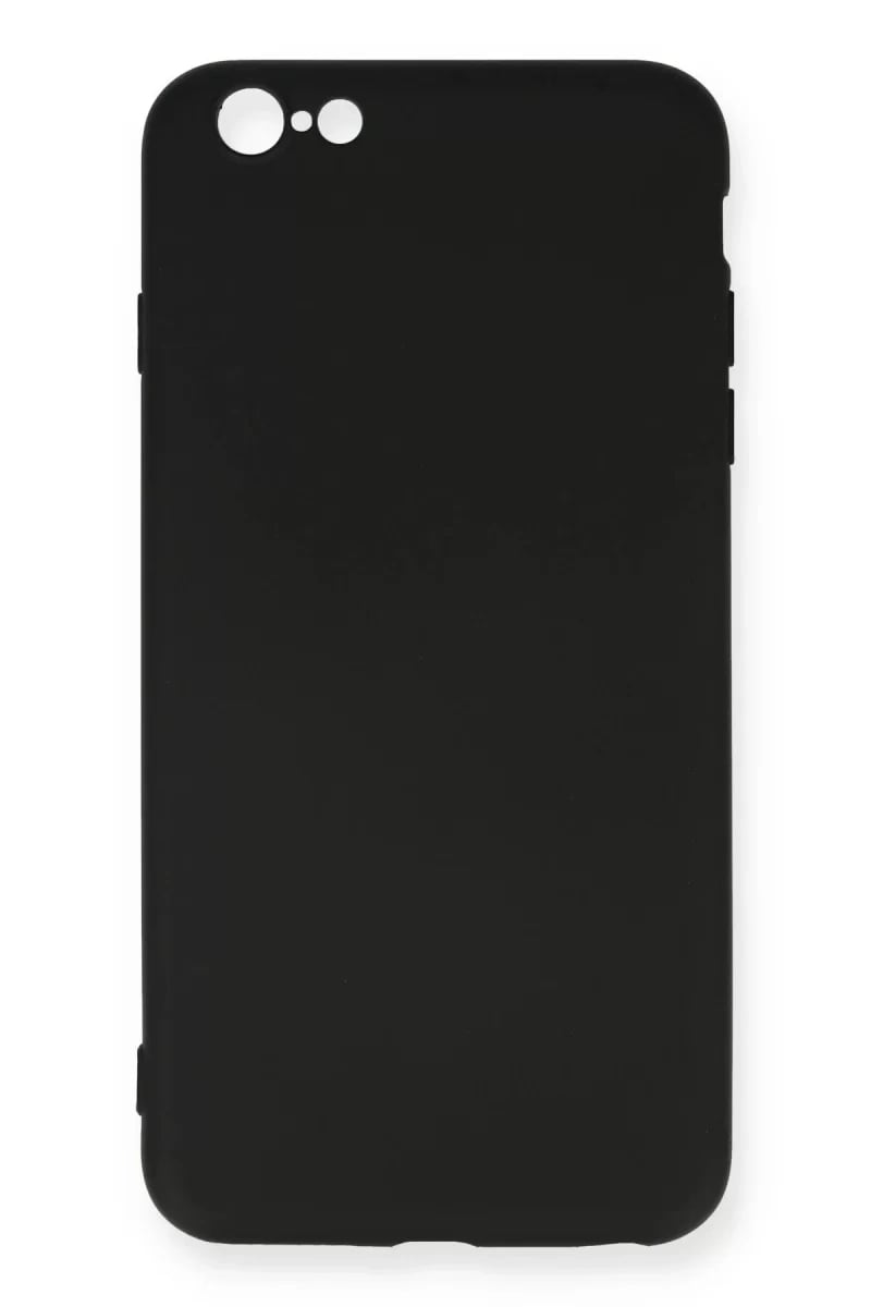 Apple iPhone 6 Plus Kılıf Nano içi Kadife Silikon - Siyah