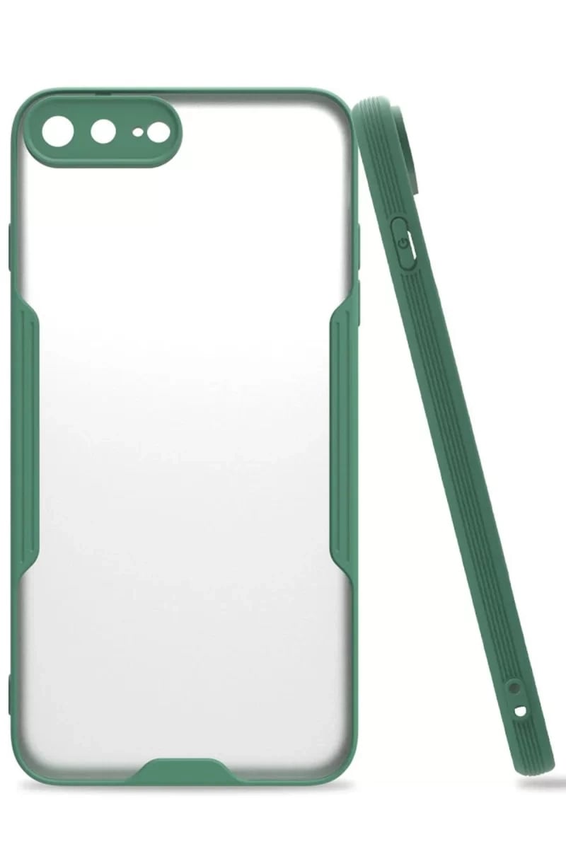 Apple iPhone 7 Plus Kılıf Platin Silikon - Yeşil