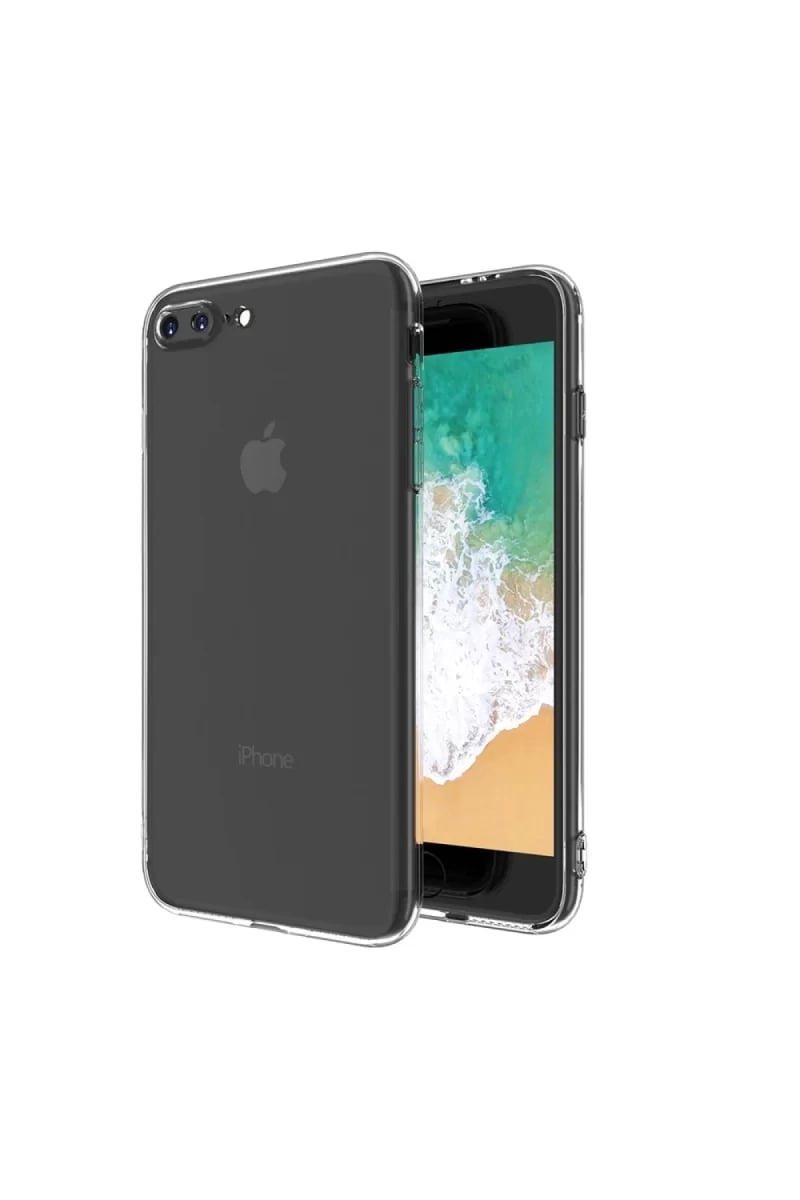 Apple iPhone 8 Plus Kılıf Deluxe 2mm Şeffaf Silikon
