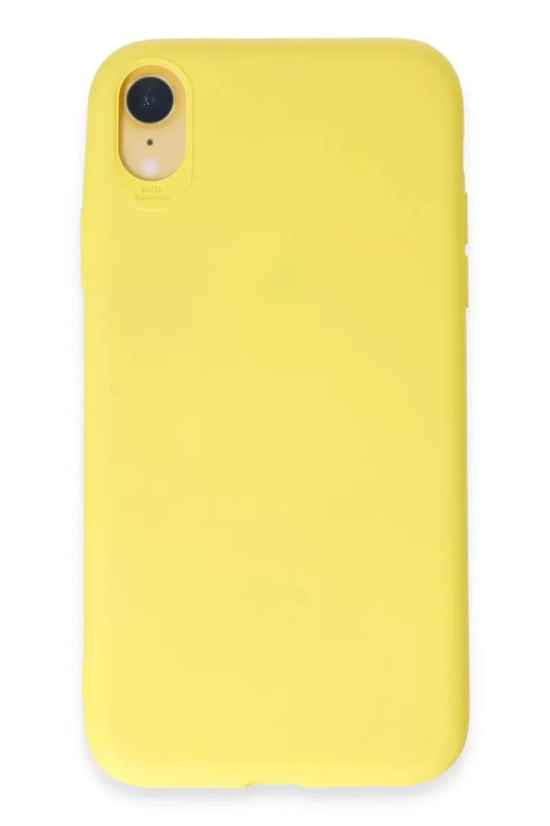 Apple iPhone XR Kılıf First Silikon - Sarı