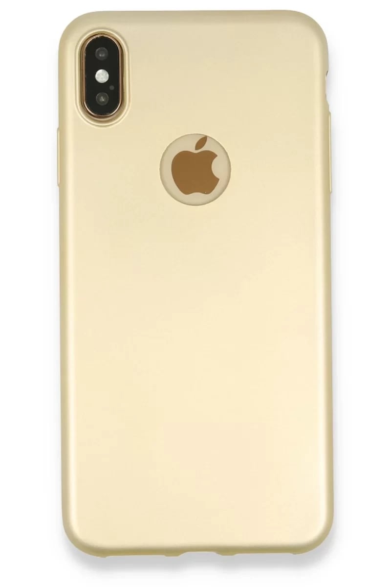 Apple iPhone XS Max Kılıf First Silikon - Gold
