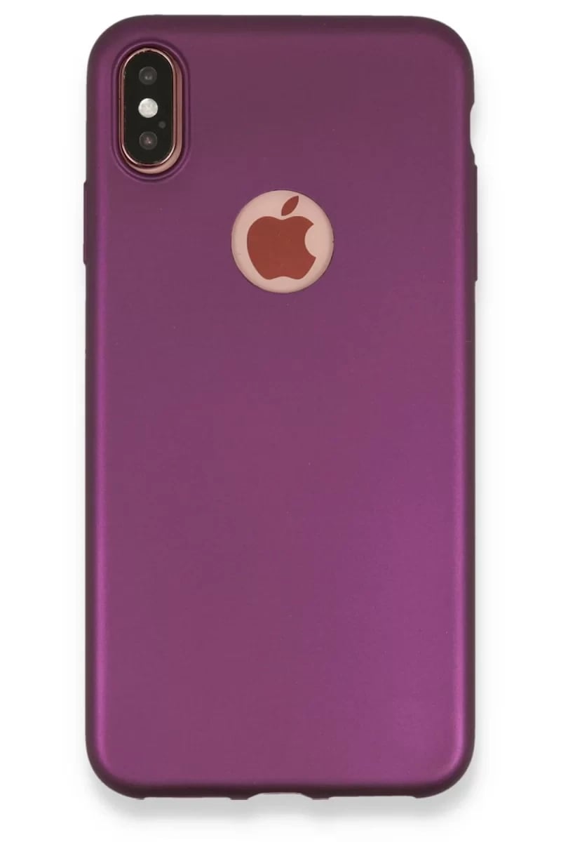 Apple iPhone XS Max Kılıf First Silikon - Mürdüm