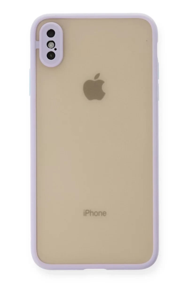 Apple iPhone XS Max Kılıf Montreal Silikon Kapak - Mor