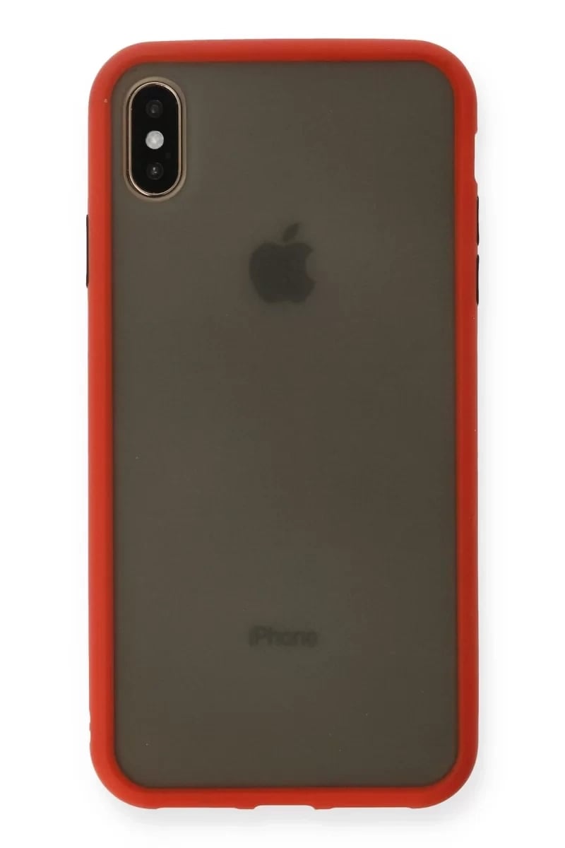 Apple iPhone XS Max Kılıf Montreal Silikon Kapak - Kırmızı