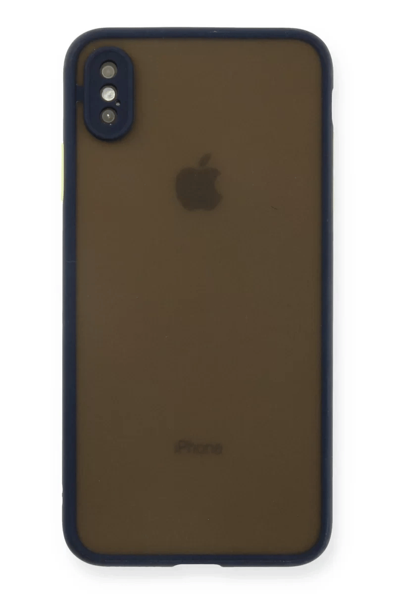 Apple iPhone XS Max Kılıf Montreal Silikon Kapak - Lacivert