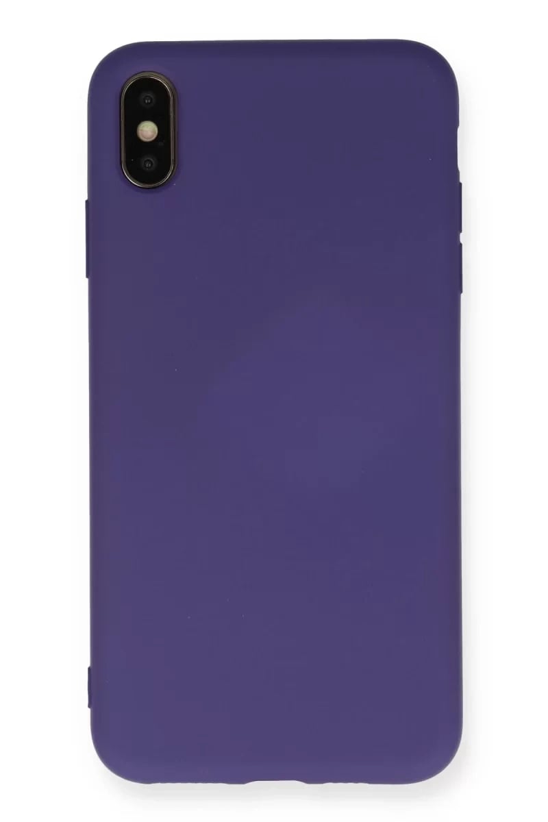 Apple iPhone XS Max Kılıf Nano içi Kadife Silikon - Mor