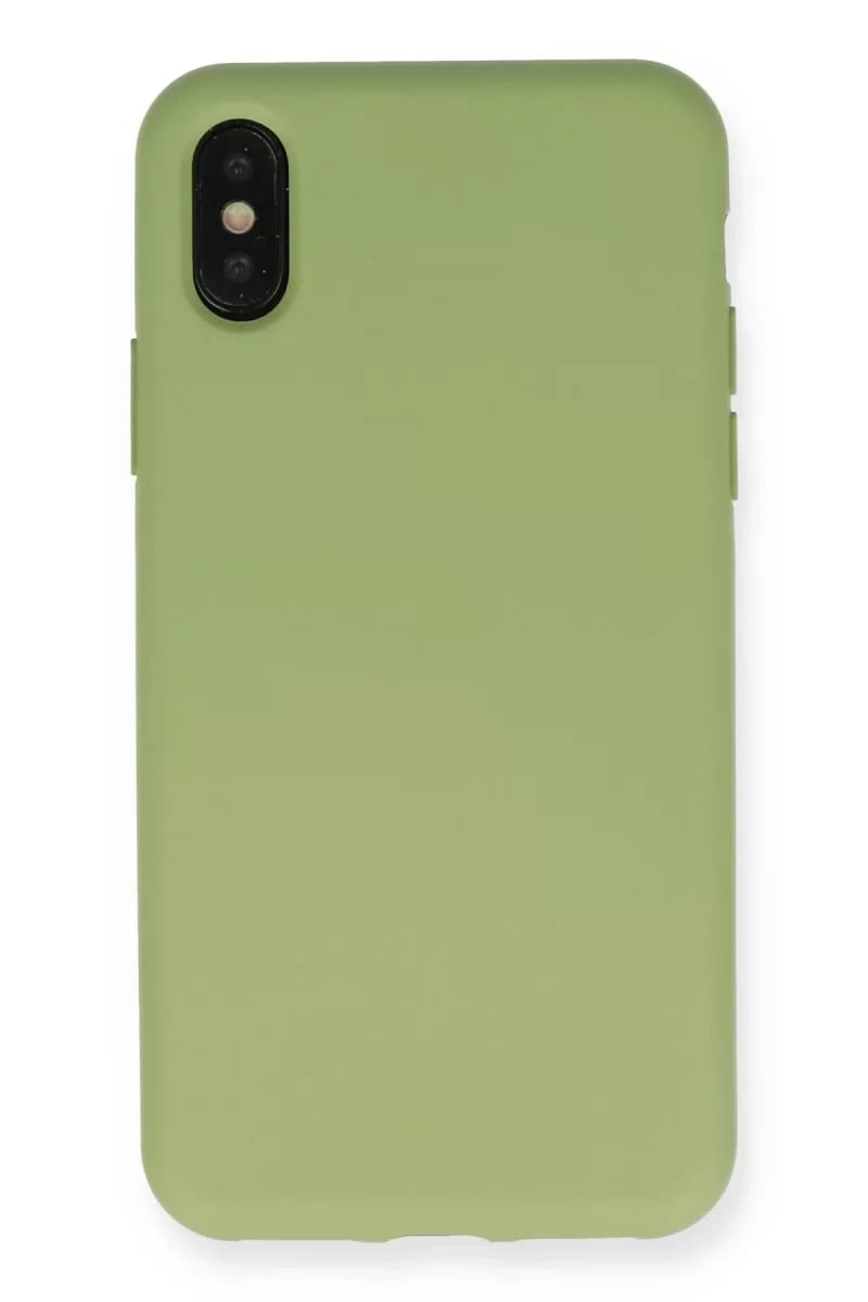 Apple iPhone XS Max Kılıf Nano içi Kadife Silikon - Yeşil