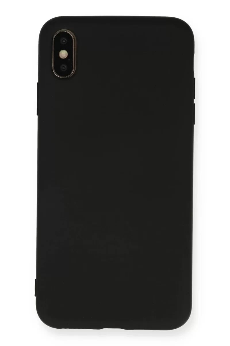 Apple iPhone XS Max Kılıf Nano içi Kadife Silikon - Siyah