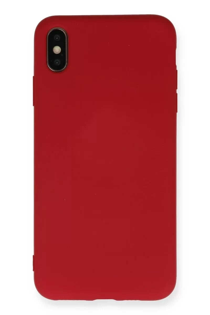 Apple iPhone XS Max Kılıf Nano içi Kadife Silikon - Kırmızı