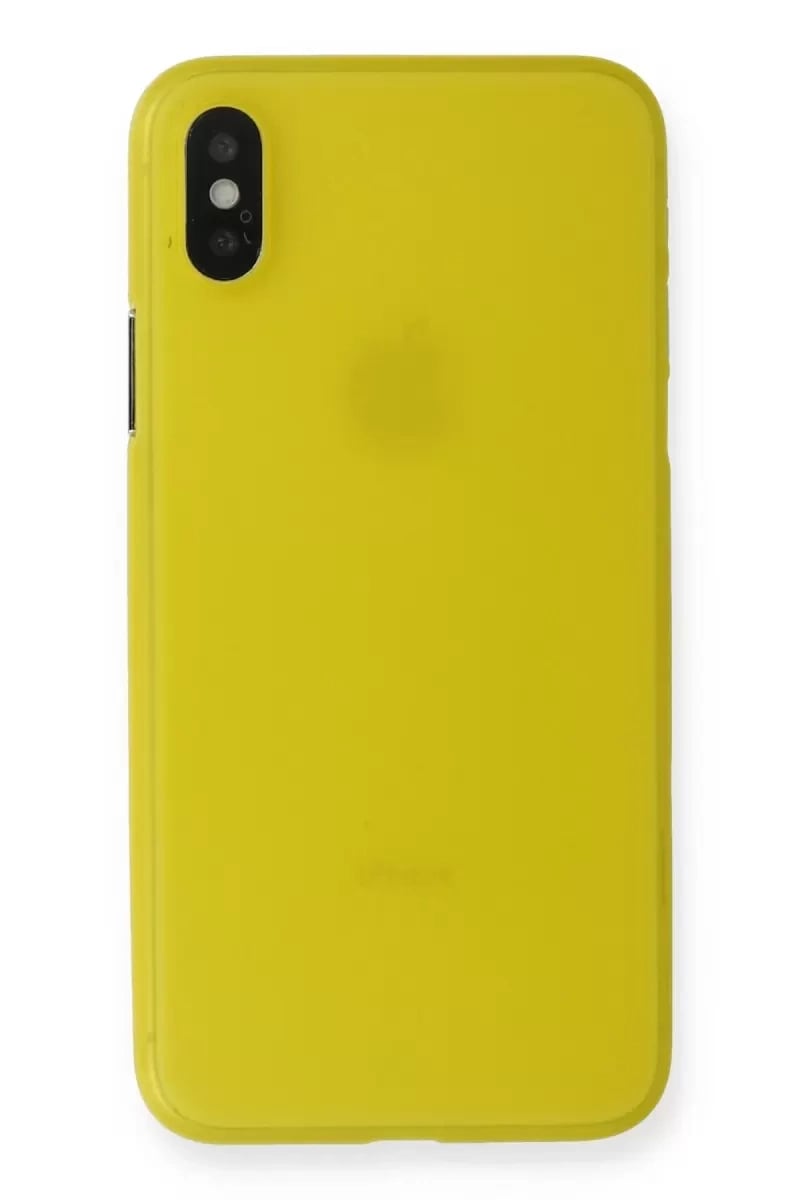 Apple iPhone XS Max Kılıf PP Ultra İnce Kapak - Sarı