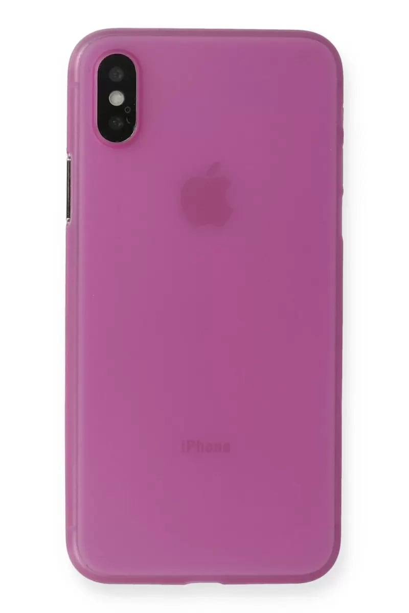Apple iPhone XS Max Kılıf PP Ultra İnce Kapak - Pembe