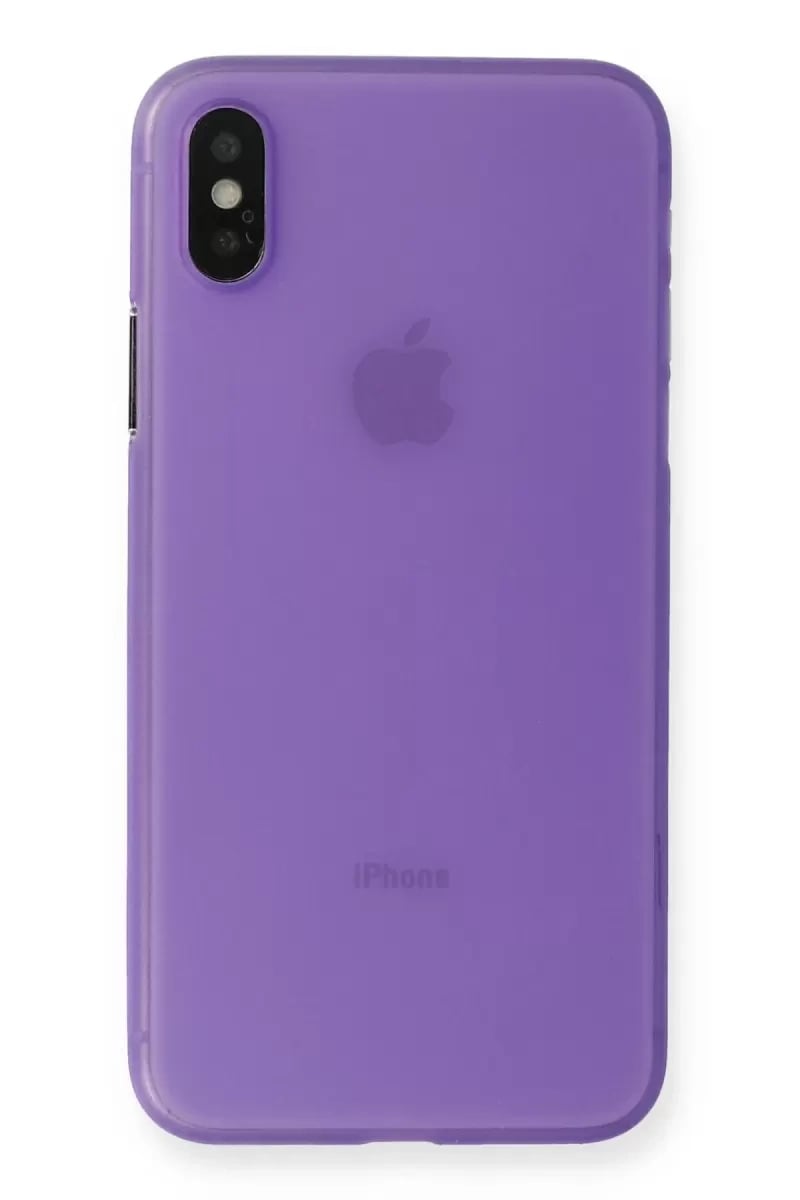Apple iPhone XS Max Kılıf PP Ultra İnce Kapak - Mor