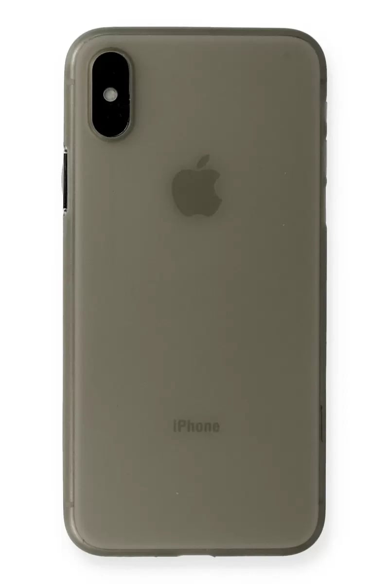 Apple iPhone XS Max Kılıf PP Ultra İnce Kapak - Gri