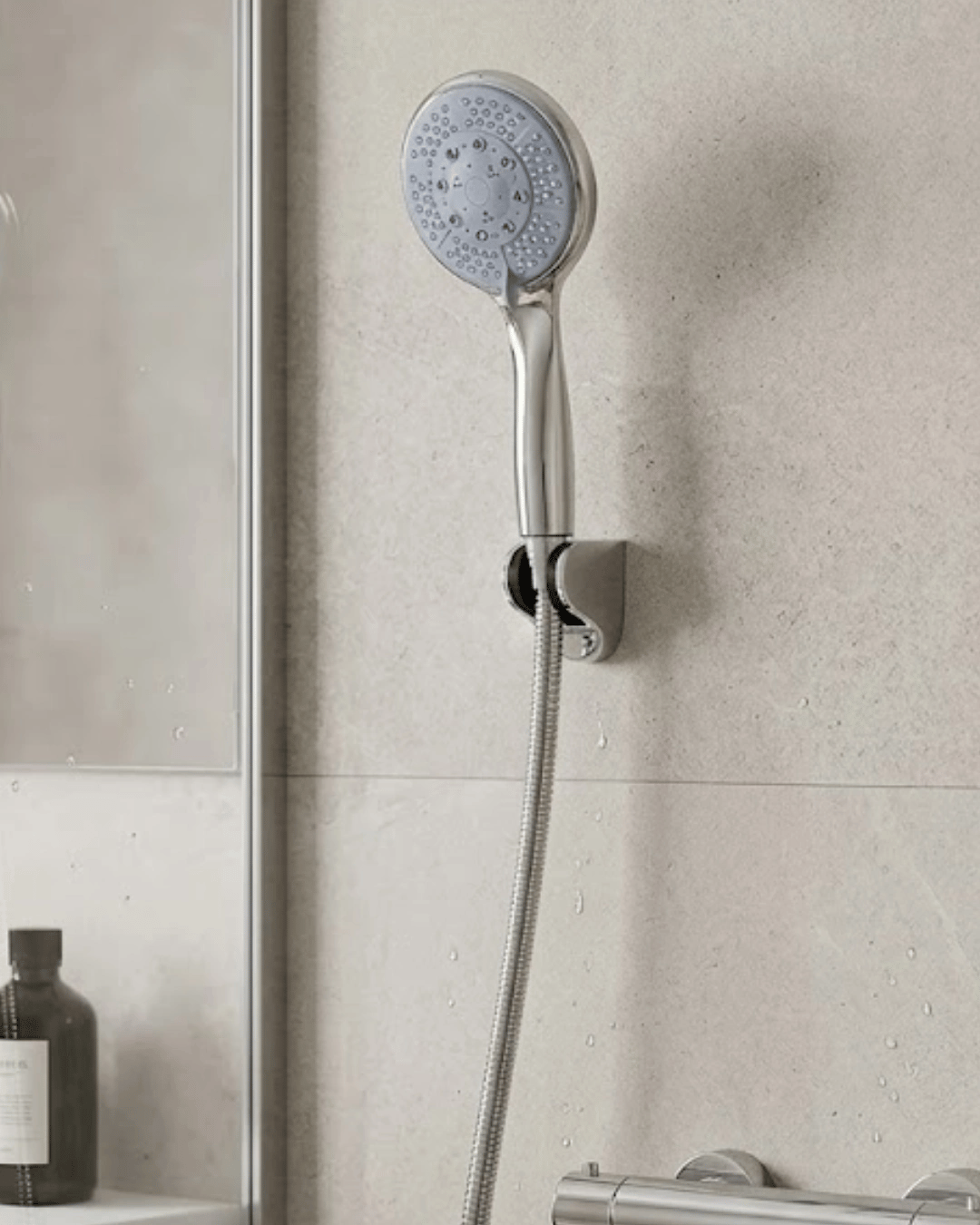 Çok Fonksiyonlu 4 Kademeli El Duşu Seti Spiral Hortumlu Banyo Duş Başlığı