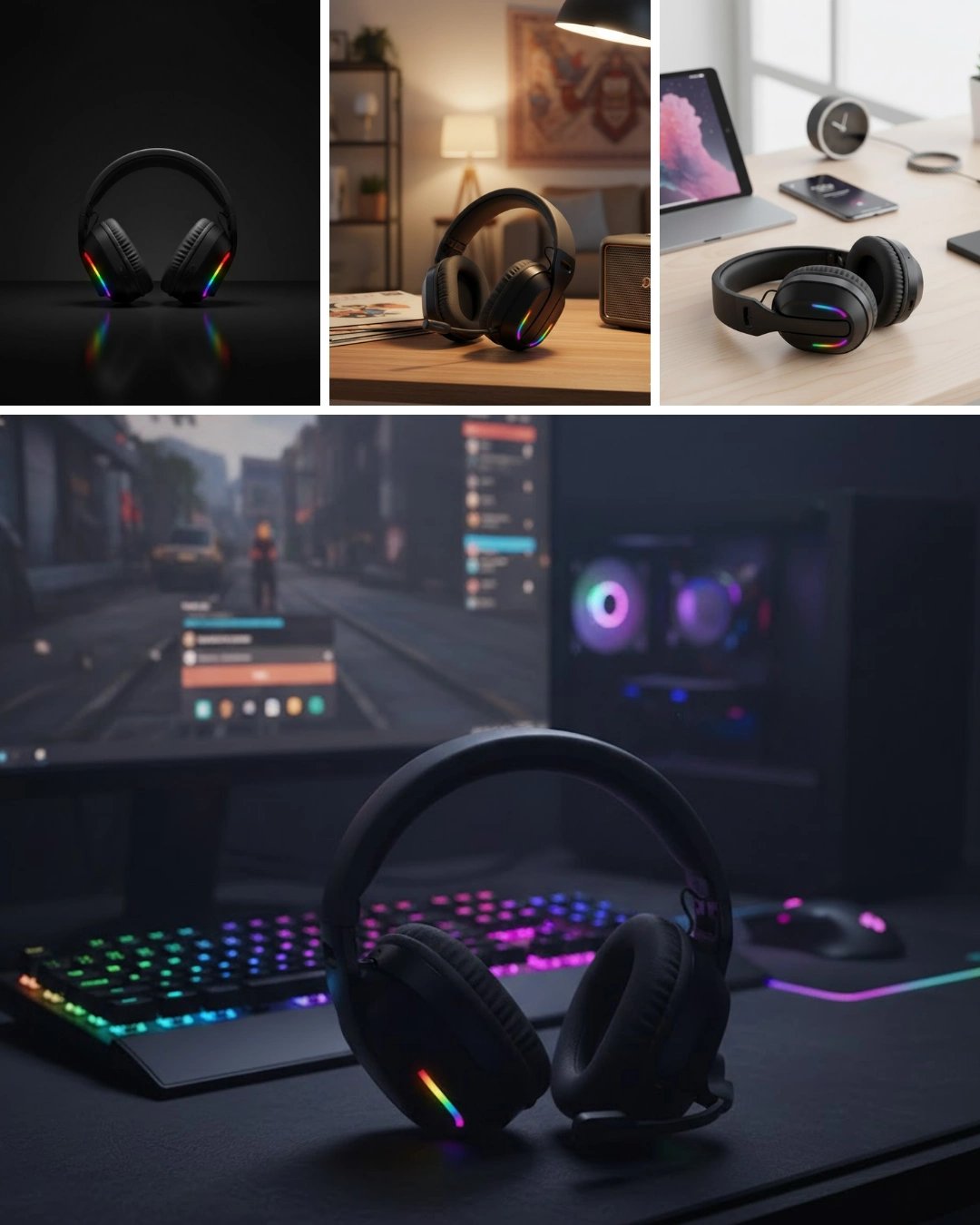Headset Kablosuz Bluetooth 40MM Sürücülü Mikrofonlu  Kulaklığı