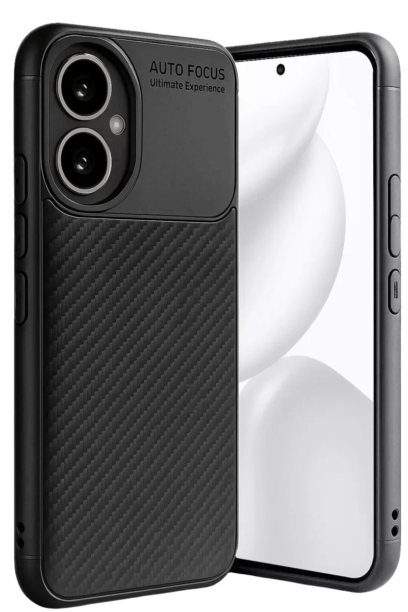 Honor 400 Kılıf Auto Focus Karbon Kapak - Siyah