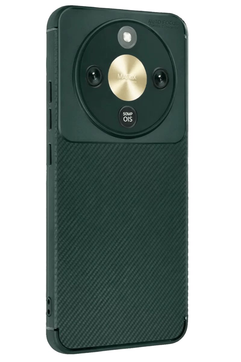 Huawei Honor Magic 8 Lite Auto Focus Karbon Kapak - Koyu Yeşil