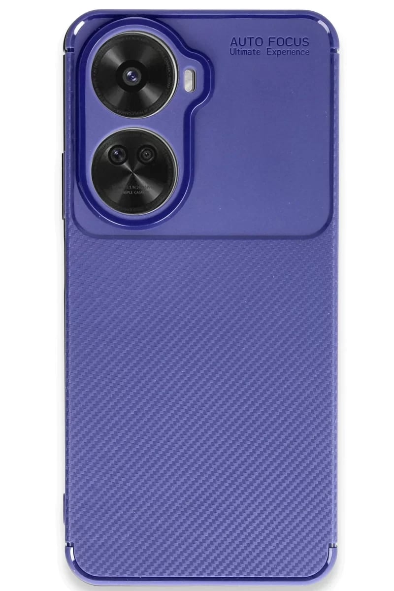 Huawei Nova 12 SE Kılıf Auto Focus Karbon Kapak - Lacivert