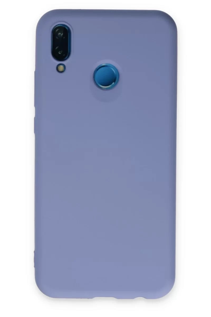 Huawei P20 Lite Kılıf Nano içi Kadife Silikon - Lila