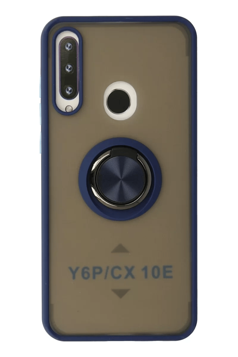 Huawei Y6P Kılıf Montreal Yüzüklü Silikon Kapak - Lacivert