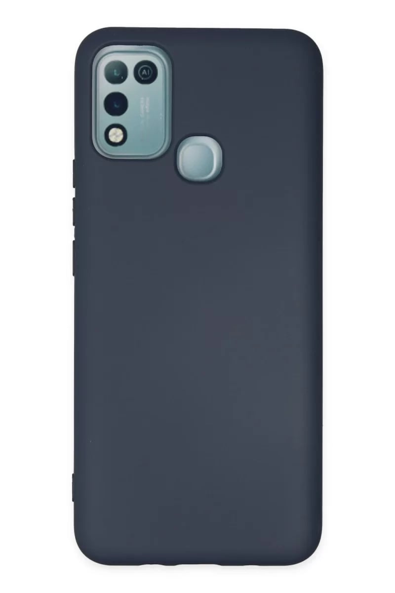 İnfinix Hot 10 Play Kılıf Nano içi Kadife Silikon - Lacivert