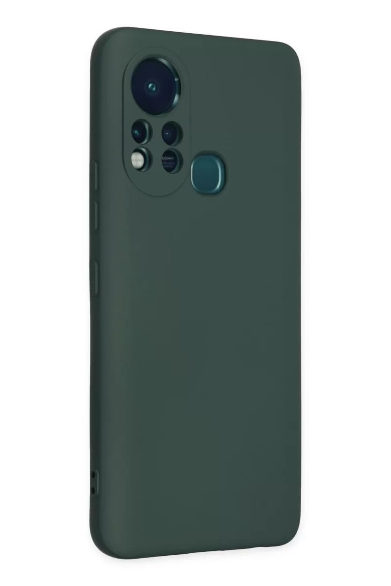 İnfinix Hot 11s Kılıf Nano içi Kadife Silikon - Koyu Yeşil