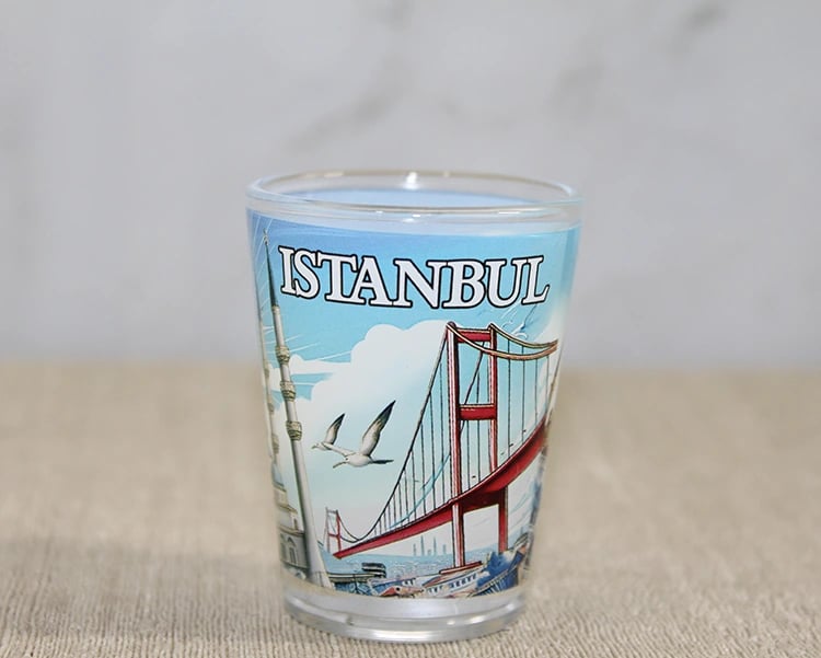 İstanbul Temalı Cam Shot Bardak