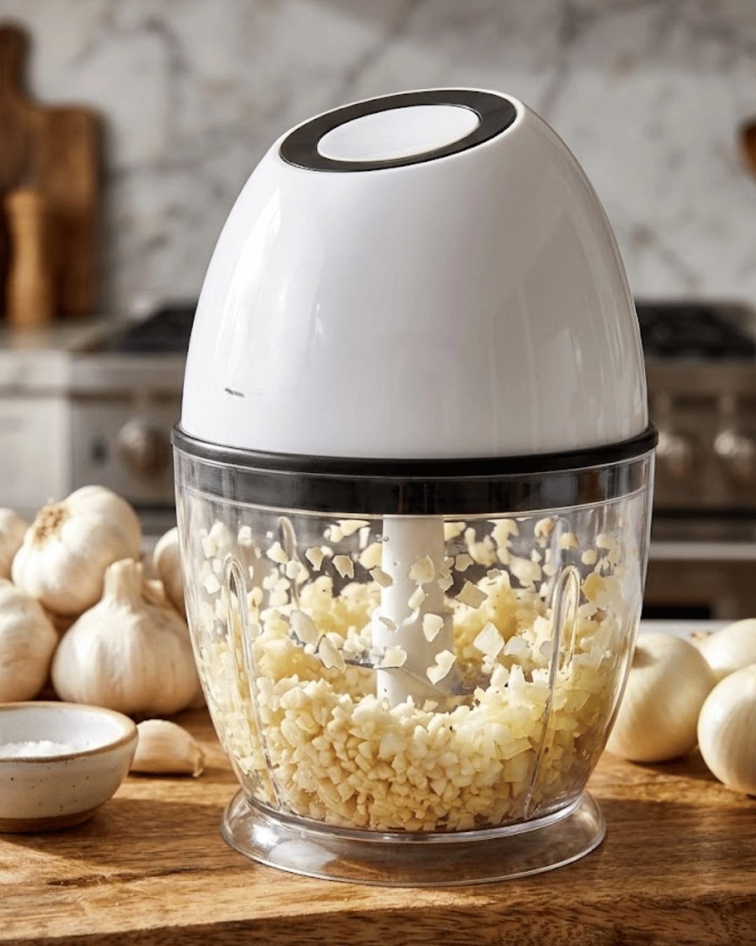 Kablosuz Mini Doğrayıcı 450 ML Şarjlı Sebze Doğrayıcı Paslanmaz Çelik Bıçaklı