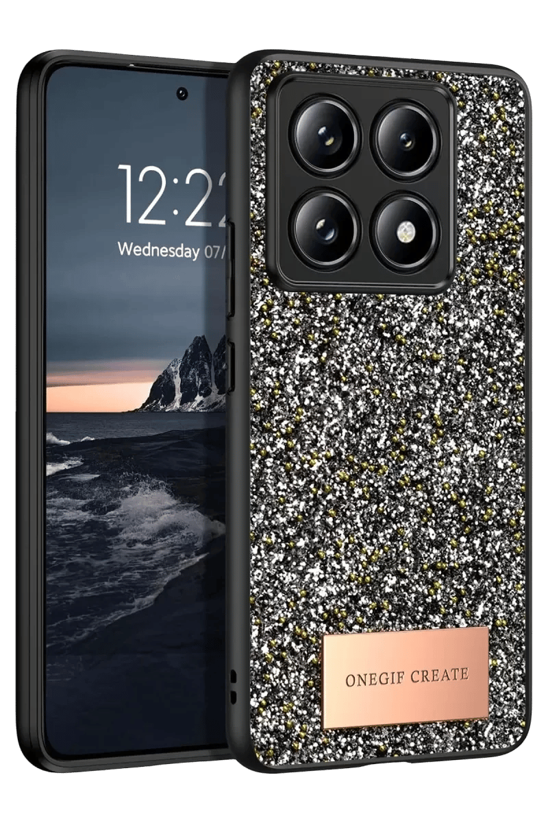 Mi 14T Pro Bright Simli Kapak - Gümüş