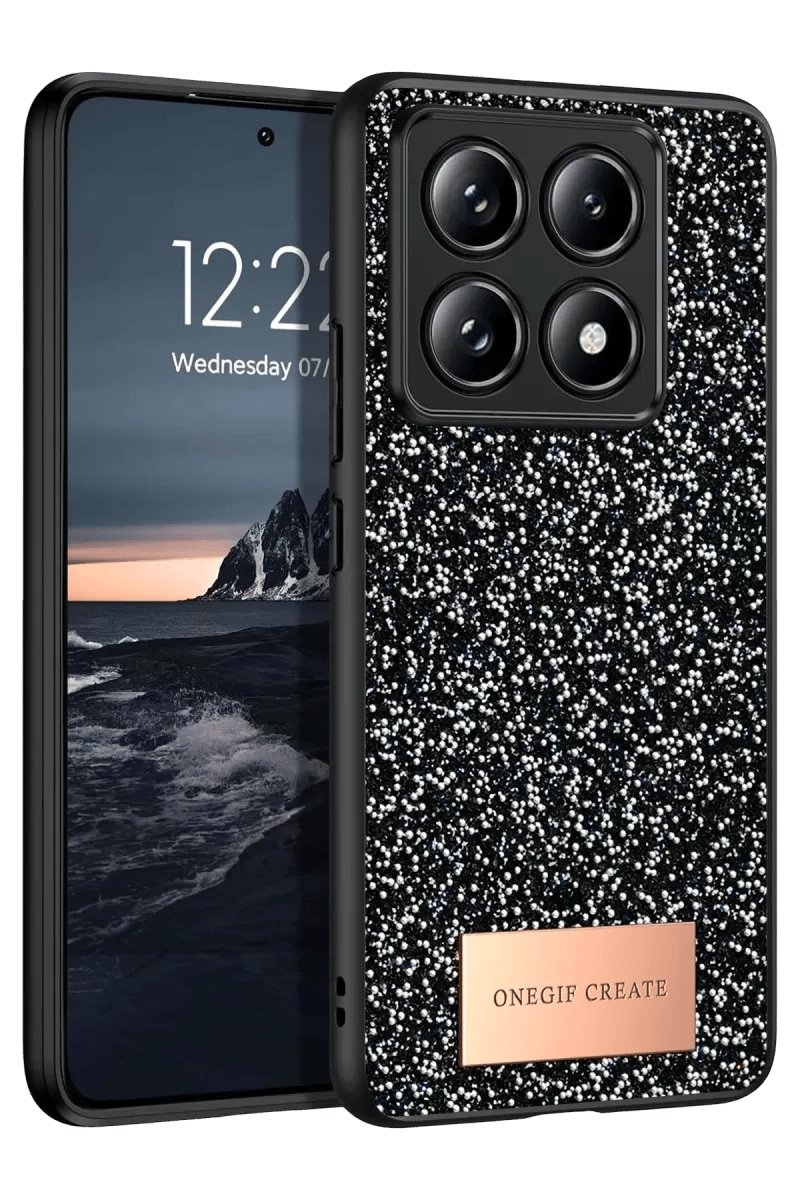 Mi 14T Pro Bright Simli Kapak - Siyah
