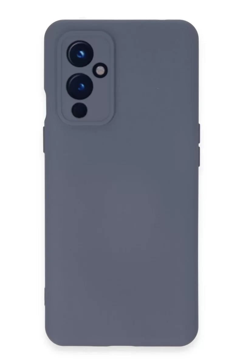 One Plus 9 Kılıf Nano içi Kadife Silikon - Gri