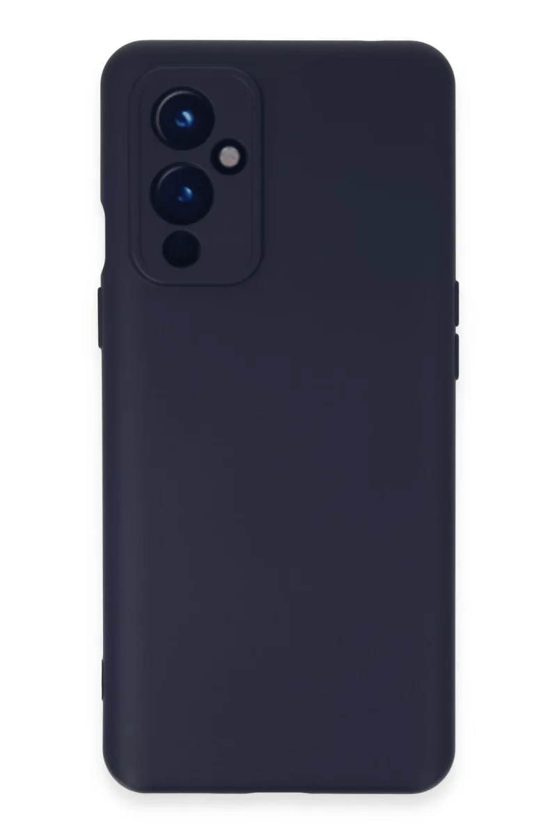 One Plus 9 Kılıf Nano içi Kadife Silikon - Lacivert