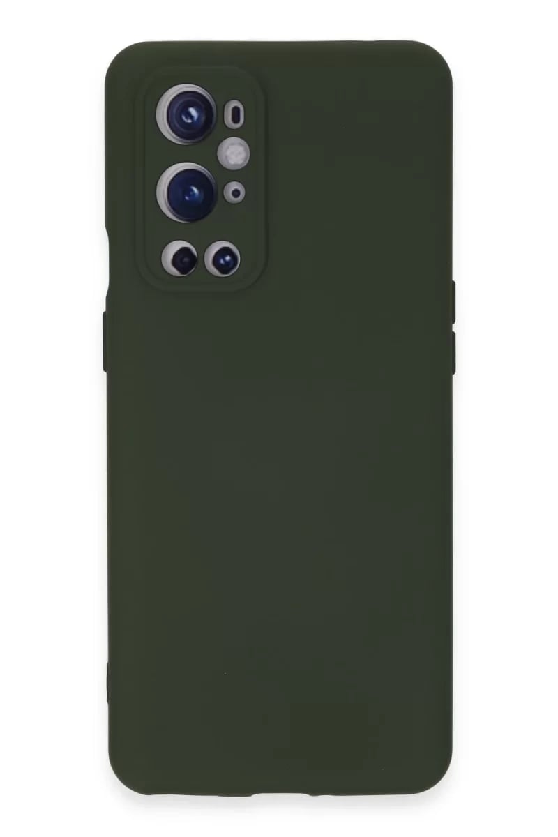 One Plus 9 Pro Kılıf Nano içi Kadife Silikon - Koyu Yeşil
