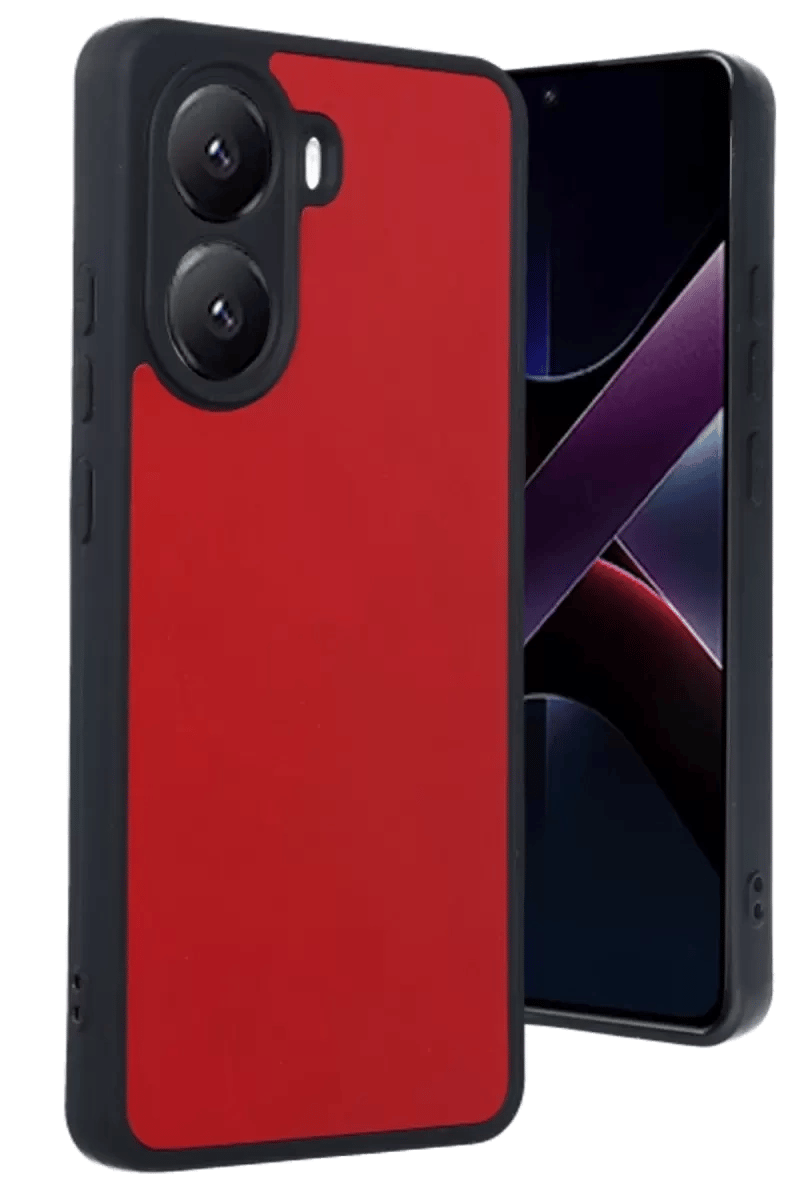 Poco X7 Pro Kılıf Aras Deri Kapak - Kırmızı