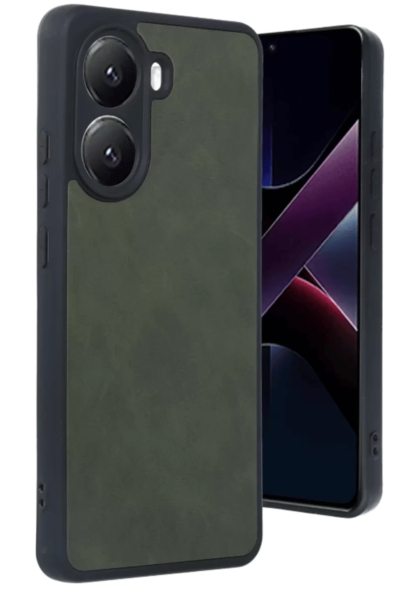 Poco X7 Pro Kılıf Aras Deri Kapak - Koyu Yeşil