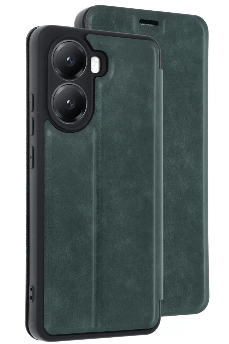 Poco X7 Pro Kılıf Flip Cover - Koyu Yeşil