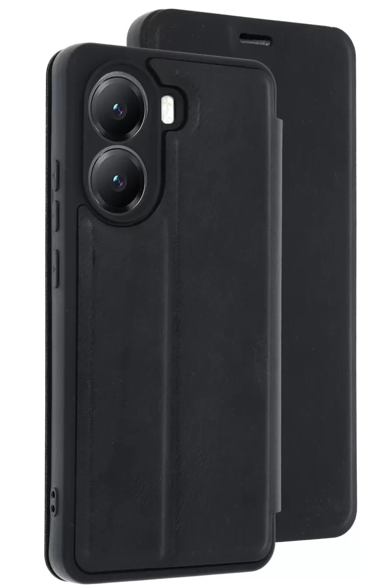 Poco X7 Pro Kılıf Flip Cover - Siyah