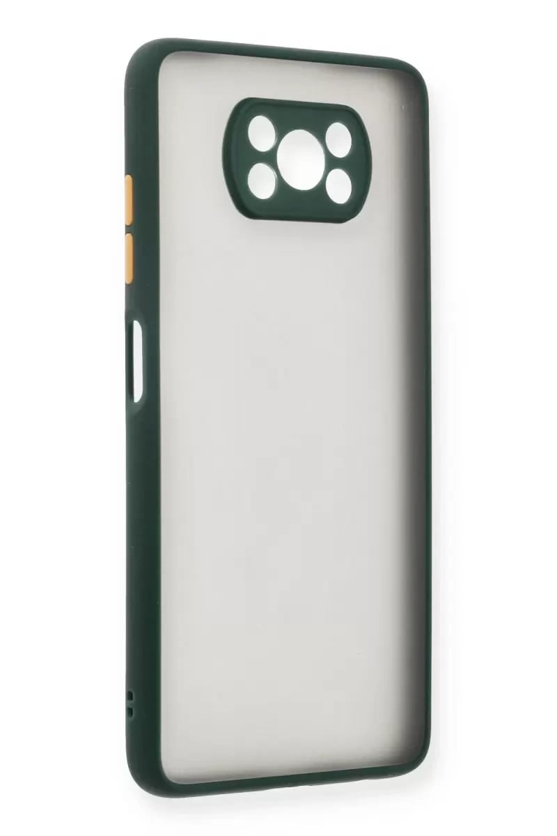 Pocophone X3 Kılıf Montreal Silikon Kapak - Yeşil